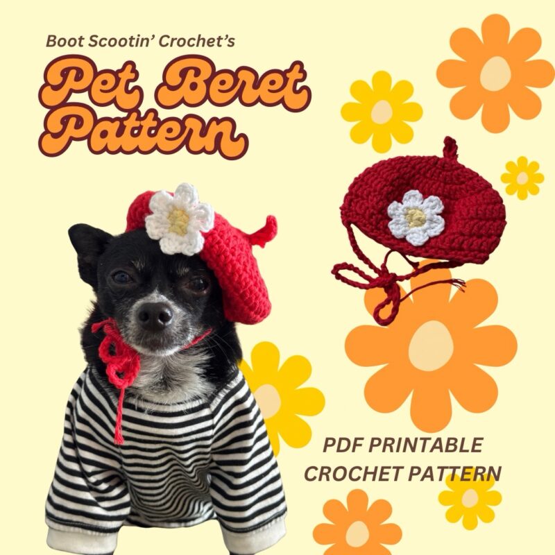 Crochet Pet Beret ~PDF PATTERN DOWNLOAD ONLY~