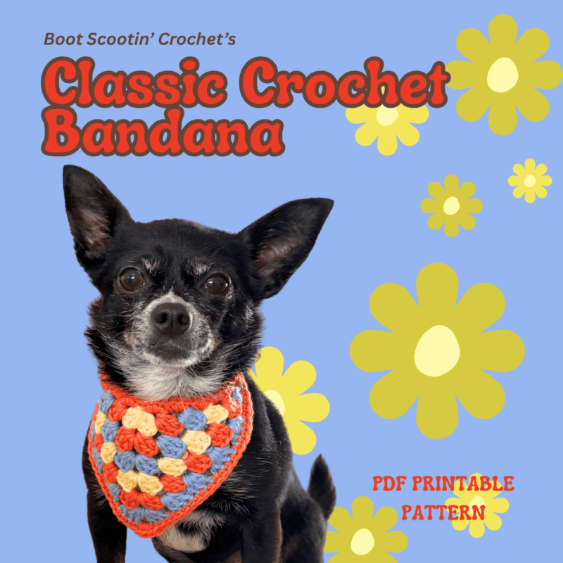Classic Crochet Dog Bandana ~PDF PATTERN DOWNLOAD ONLY~